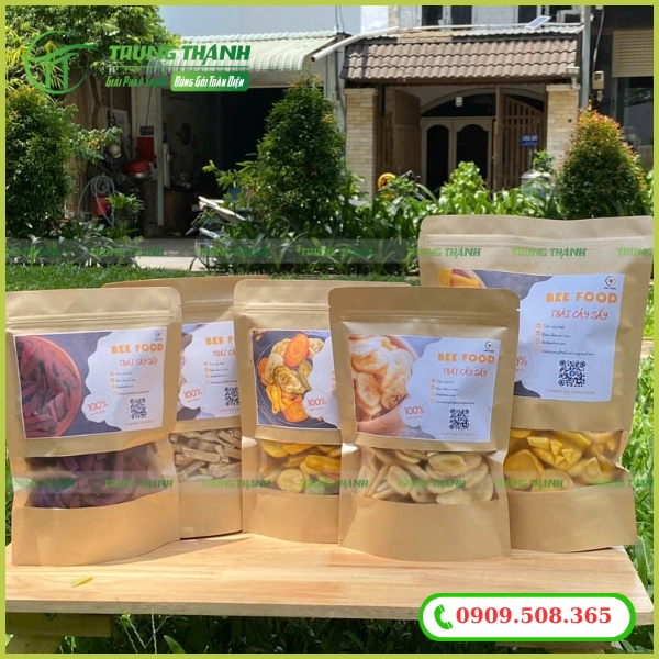 Bao bì chuối sấy đa dạng kích thước