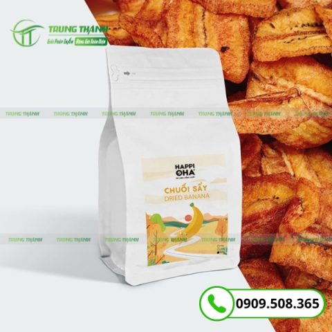Bao bì đựng chuối sấy in ấn đẹp sắc nét