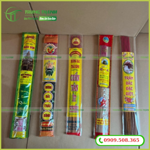 Bao bì đựng nhang đa dạng mẫu mã kích thước