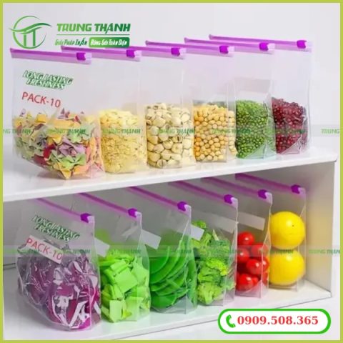 Bao bì đựng thực phẩm có khóa kéo