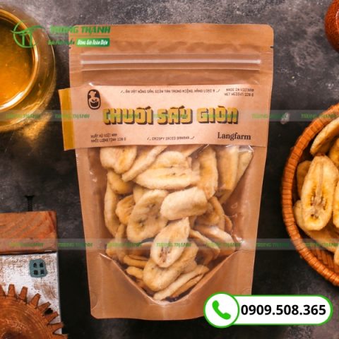 Bao bì giấy đựng chuối sấy giòn