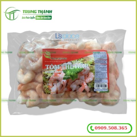 Bao bì hút chân không đựng tôm