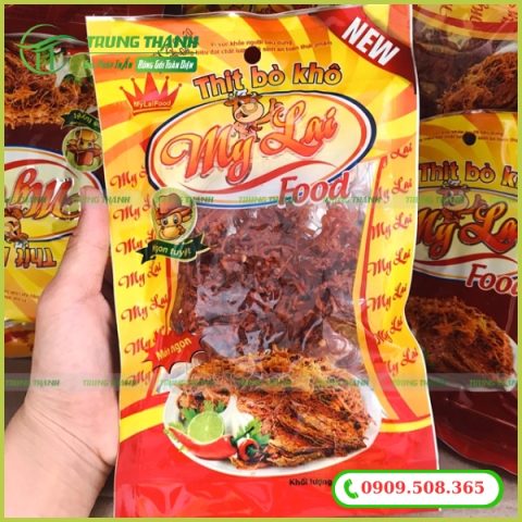 Bao bì màng ghép đựng bò khô