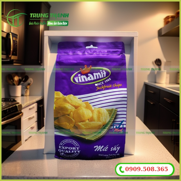 Bao bì màng ghép đựng mít sấy