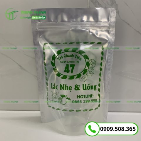 Bao bì zip bạc đựng uống nước trà chanh