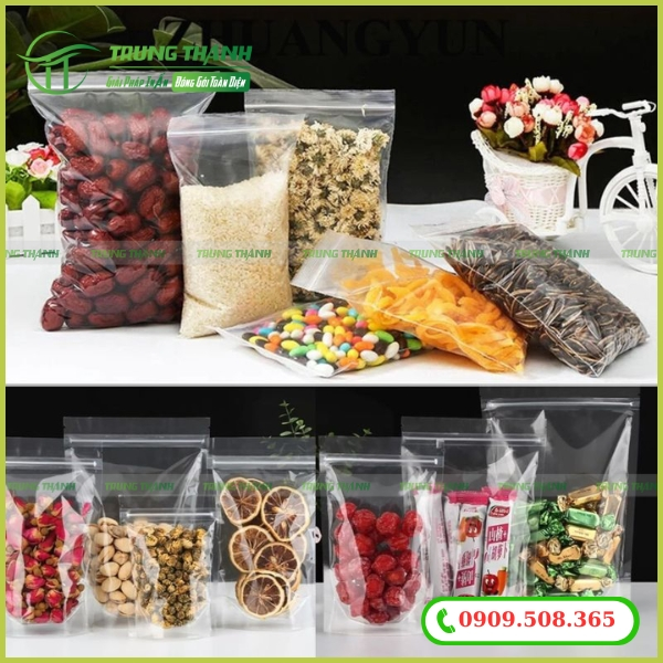 Bao bì zip trong 2 mặt giá sỉ