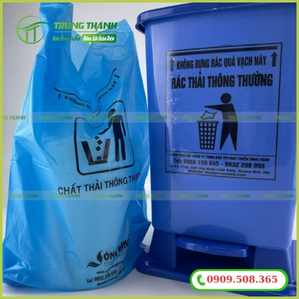 Bì rác thải thông thường màu xanh