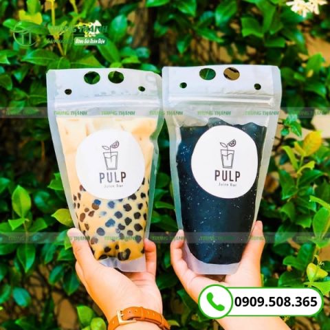 Bịch zip đục lỗ đựng trà sữa