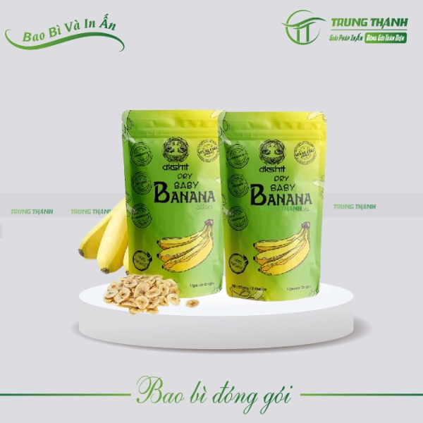 Sản xuất bao bì chuối sấy