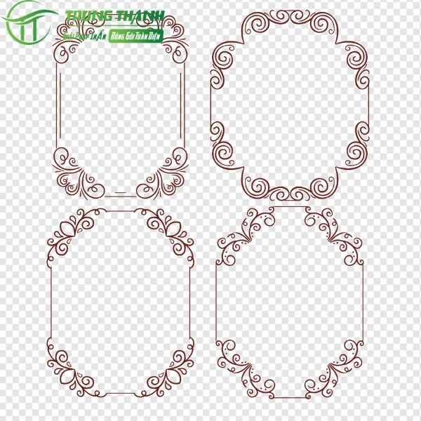 Hoa văn khung nền vector