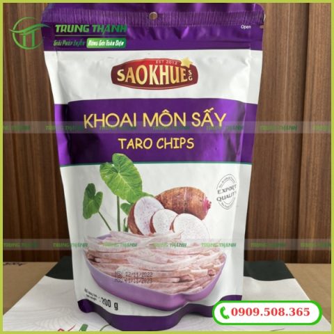In ấn bao bì khoai môn sấy sắc nét