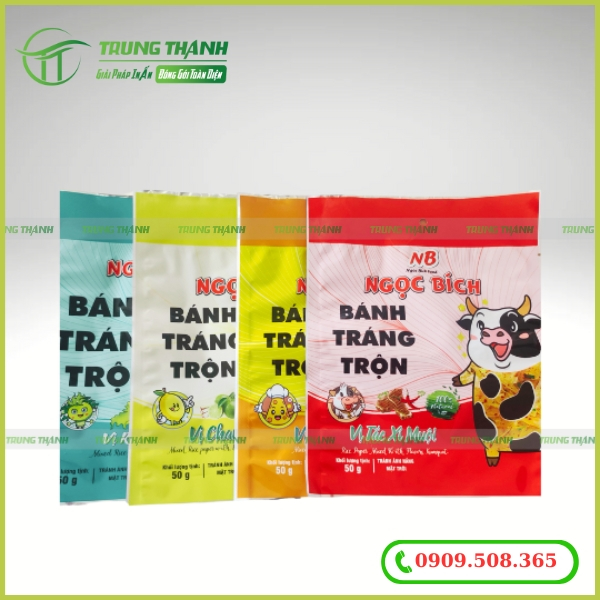 In mẫu bao bì bánh tráng sắc nét