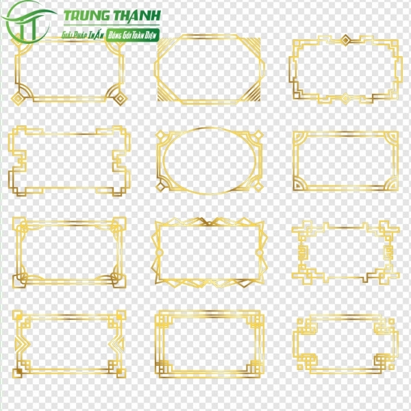 Khung viền hoa văn đơn giản vector