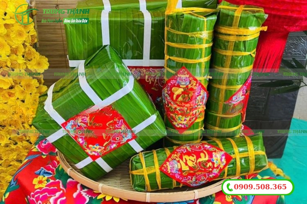 Lá chuối giả gói bánh tét, bánh trưng