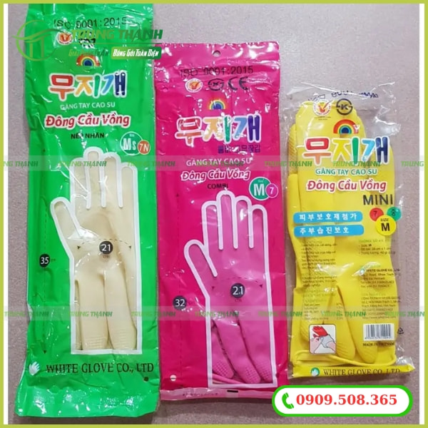 Mẫu bao bì đựng găng tay cao su chất lượng