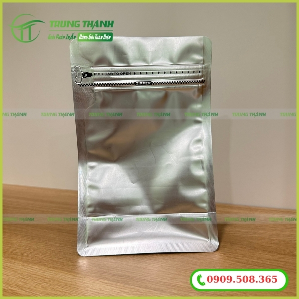 Mẫu túi zipper 8 cạnh màng nhôm
