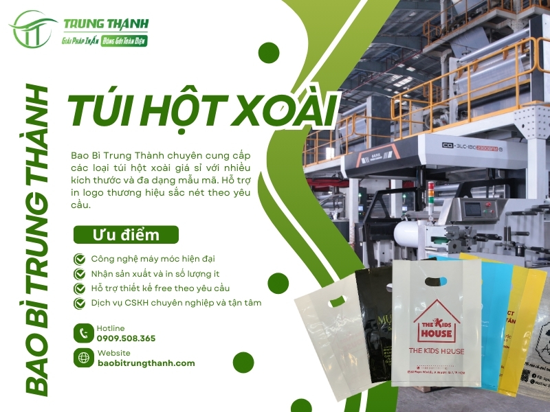 Nhận sản xuất và in túi hột xoài gái sỉ tại TPHCM, Hà Nội