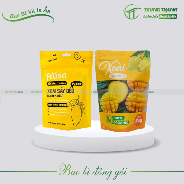Sản xuất bao bì xoài sấy dẻo