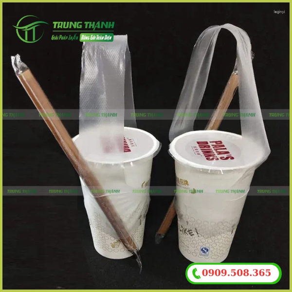 Túi chữ T đựng ly trà sữa