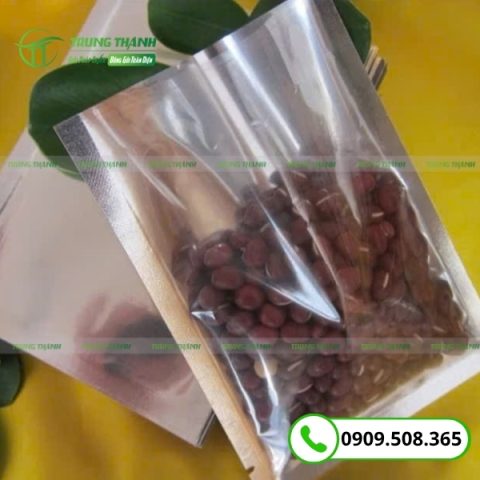 Túi ép 3 biên 1 mặt bạc 1 mặt trong