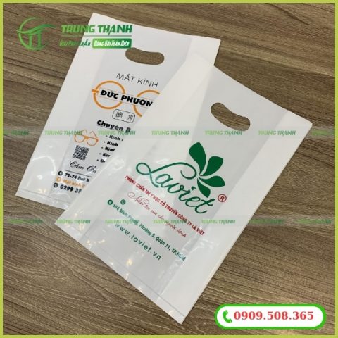 Túi hột xoài trắng sữa in thương hiệu