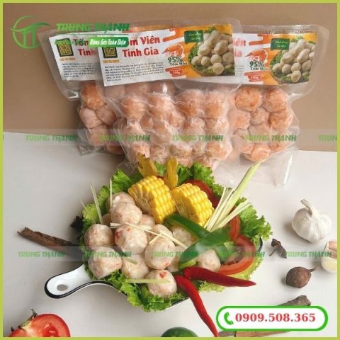 Túi hút chân không đựng cá viên