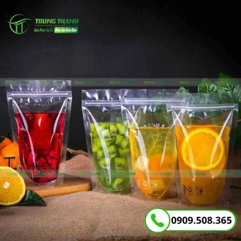 Túi zip 2 mặt trong đựng trà trái cây