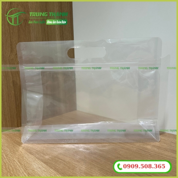 Túi zip 8 cạnh đục lỗ hột xoài