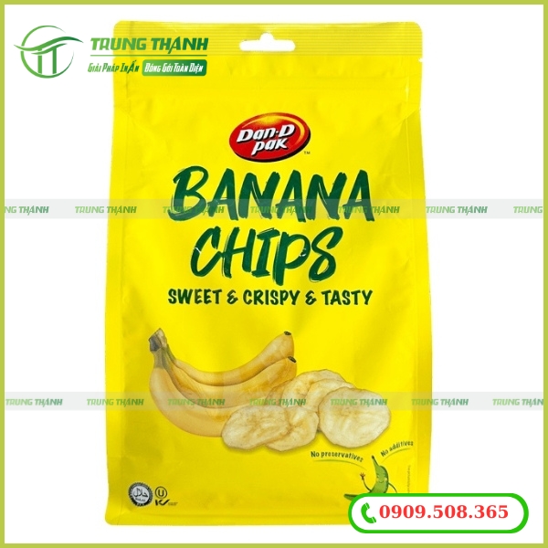 Túi zip 8 cạnh đựng chuối sấy