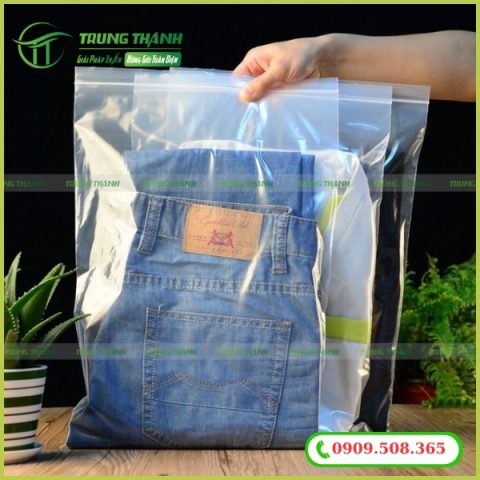 Túi zip PE đựng áo quần