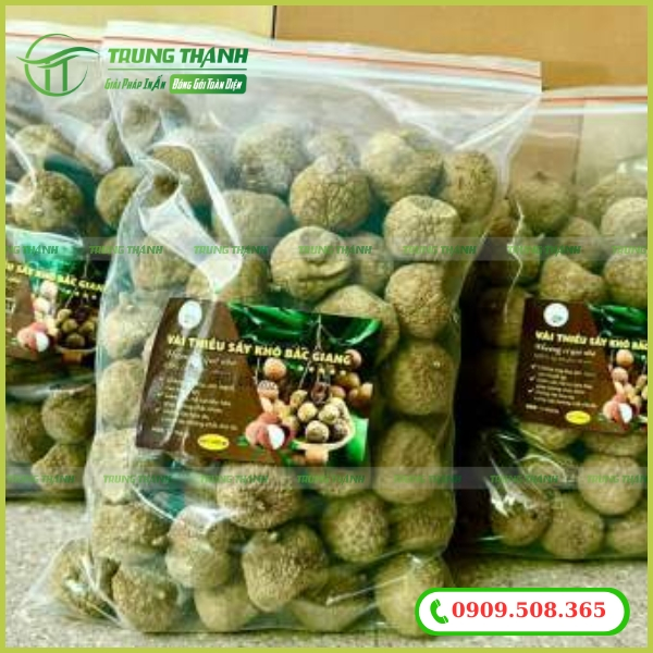 Túi zip chỉ đỏ đựng vải sấy khô