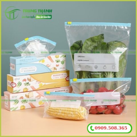 Túi zip có khóa kéo đựng rau củ