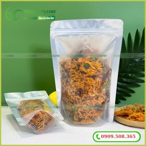 Túi zip đáy đứng đựng khô gà