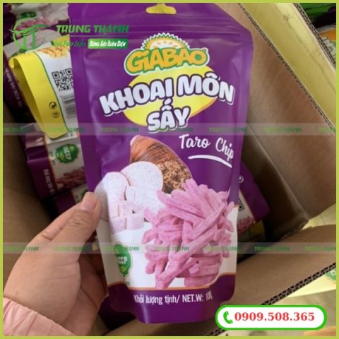 Túi zip đáy đứng đựng khoai môn sấy