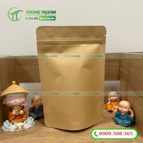 Túi zip giấy Kraft đựng cà phê