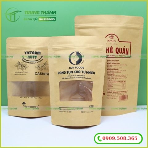 Túi zip giấy cửa sổ