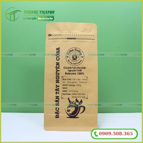 Túi zip giấy đựng cafe