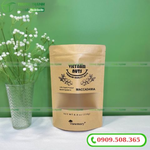 Túi zip giấy đựng hat Macca