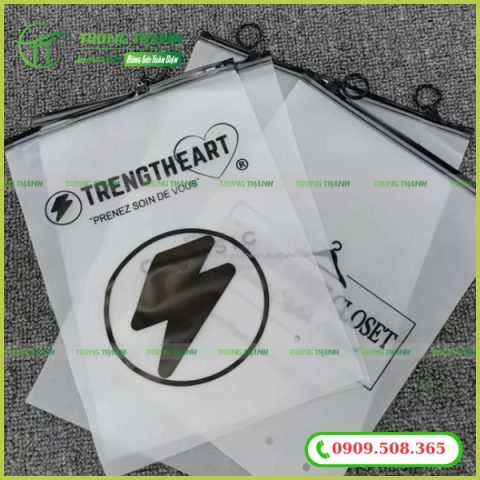 Túi zip khóa kéo có móc kéo