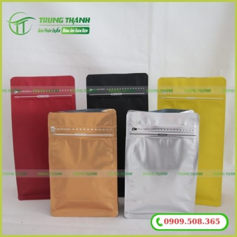 Túi zip màu đáy vuông