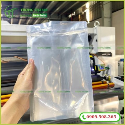 Túi zip một mặt bạc