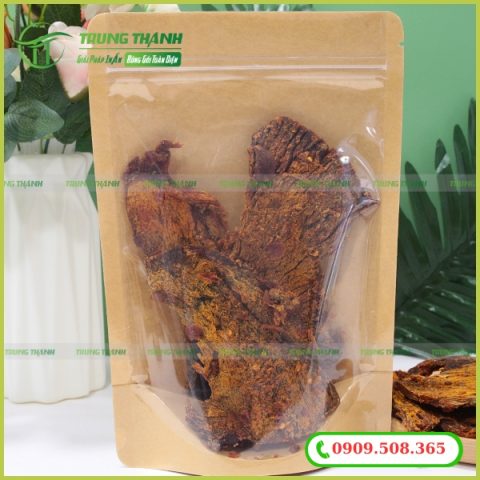 Túi zip tráng PE đựng bò khô