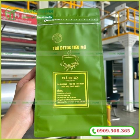 Túi zipper 8 cạnh đựng trà