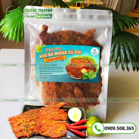 Túi zipper bạc đựng khô bò