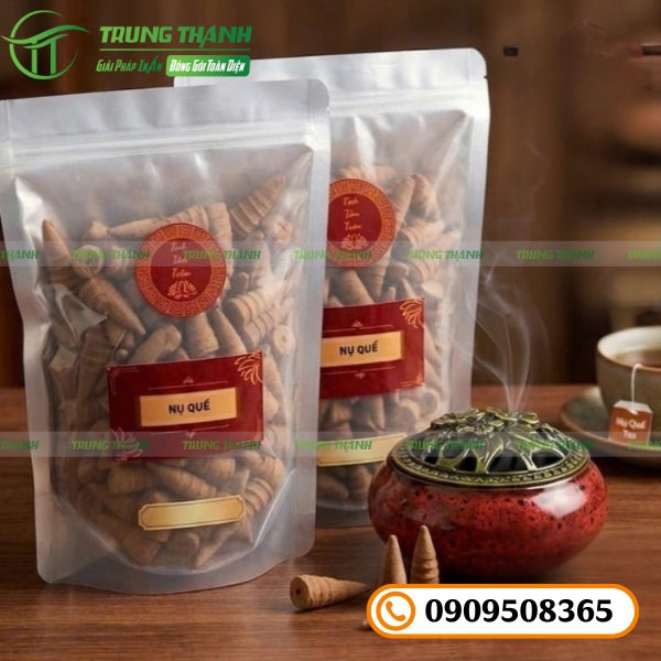 Túi zipper bạc đựng nhang nụ