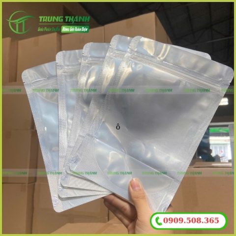 Túi zipper bạc thông dụng