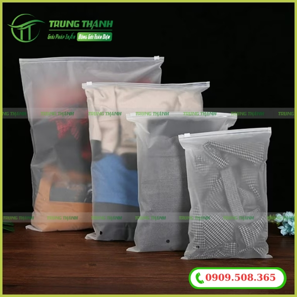 Túi zipper có khóa kéo đựng áo quần