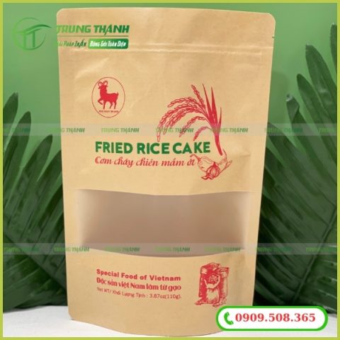 Túi zipper giấy cửa sổ tràn