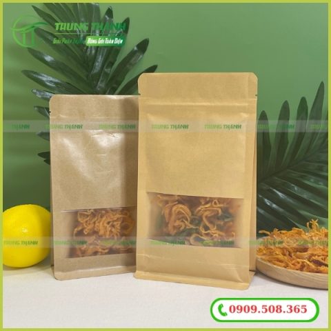 Túi zipper giấy đựng khô gà