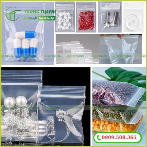 Ứng dụng đa năng túi zipper chỉ trắng